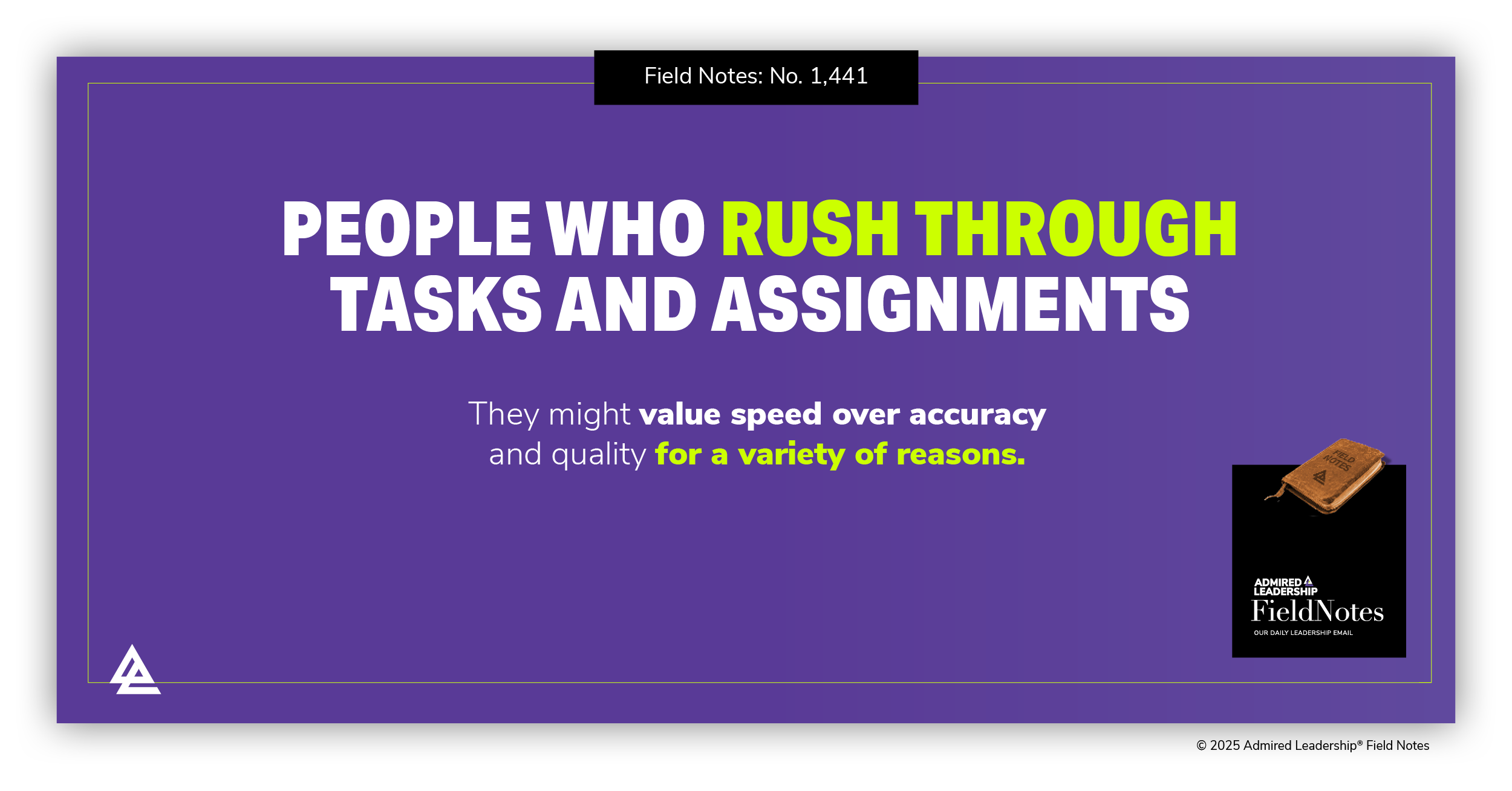 People Who Rush Through Tasks and Assignments