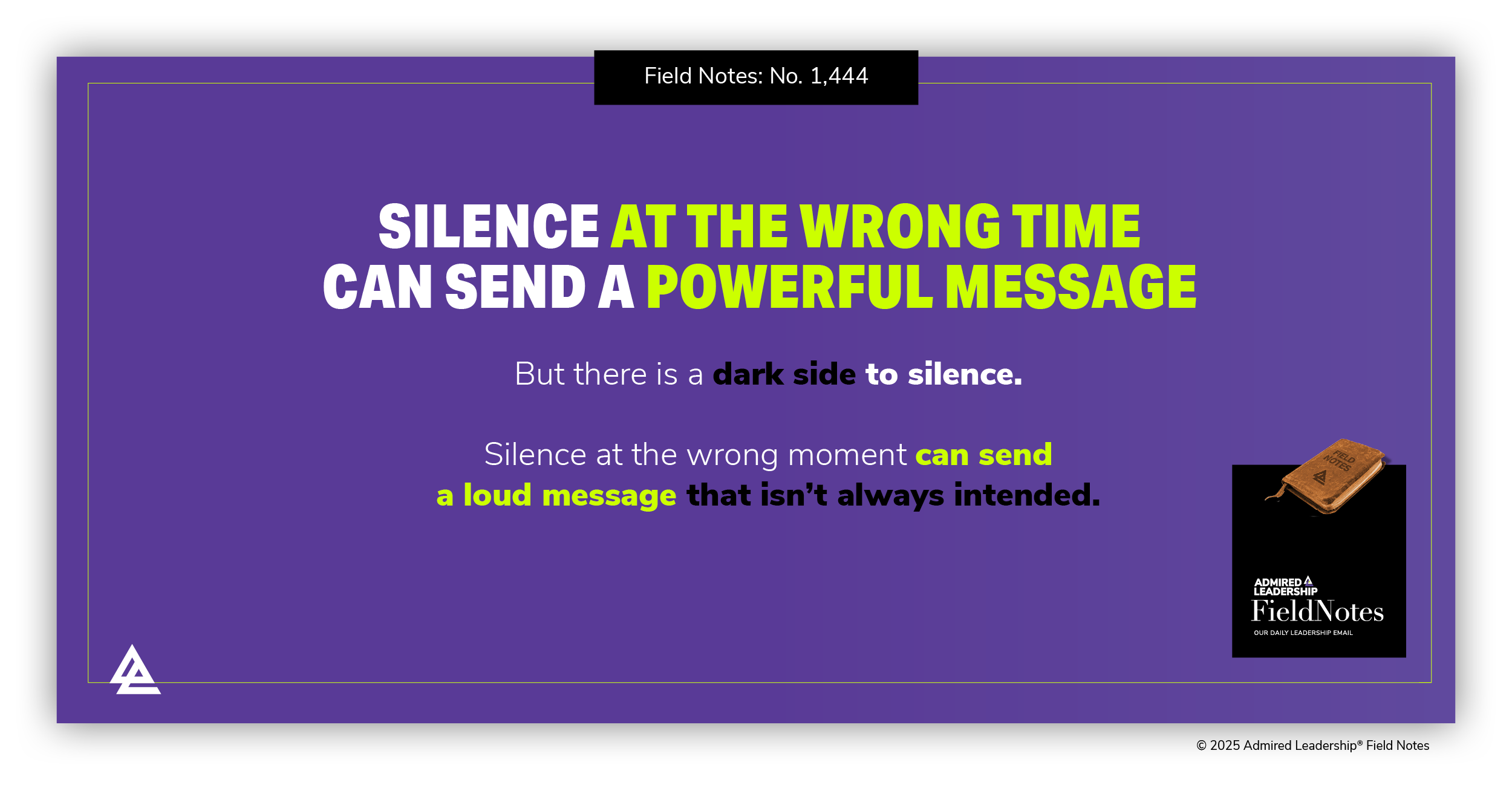 Silence at the Wrong Time Can Send a Powerful Message