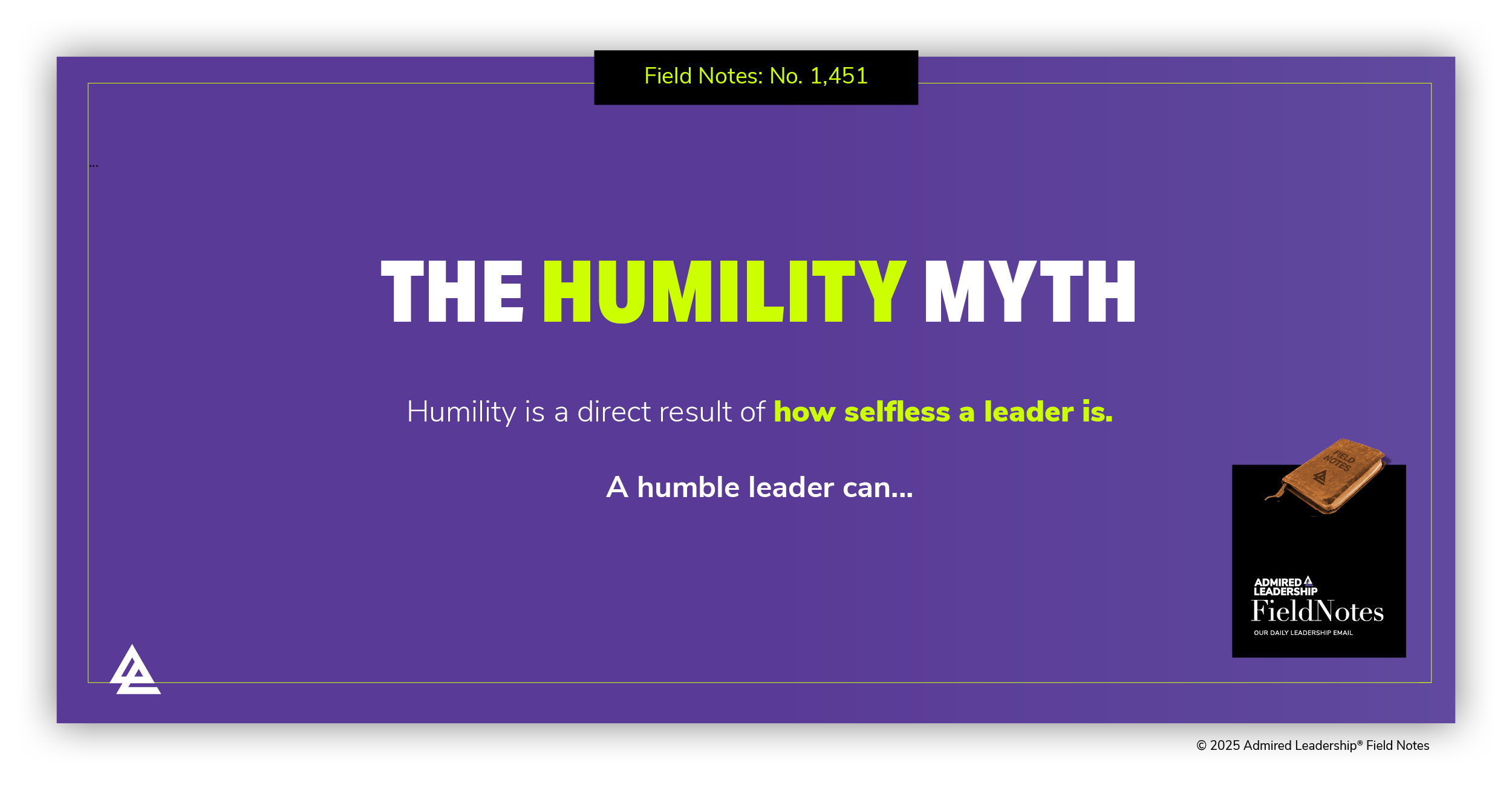 The Humility Myth