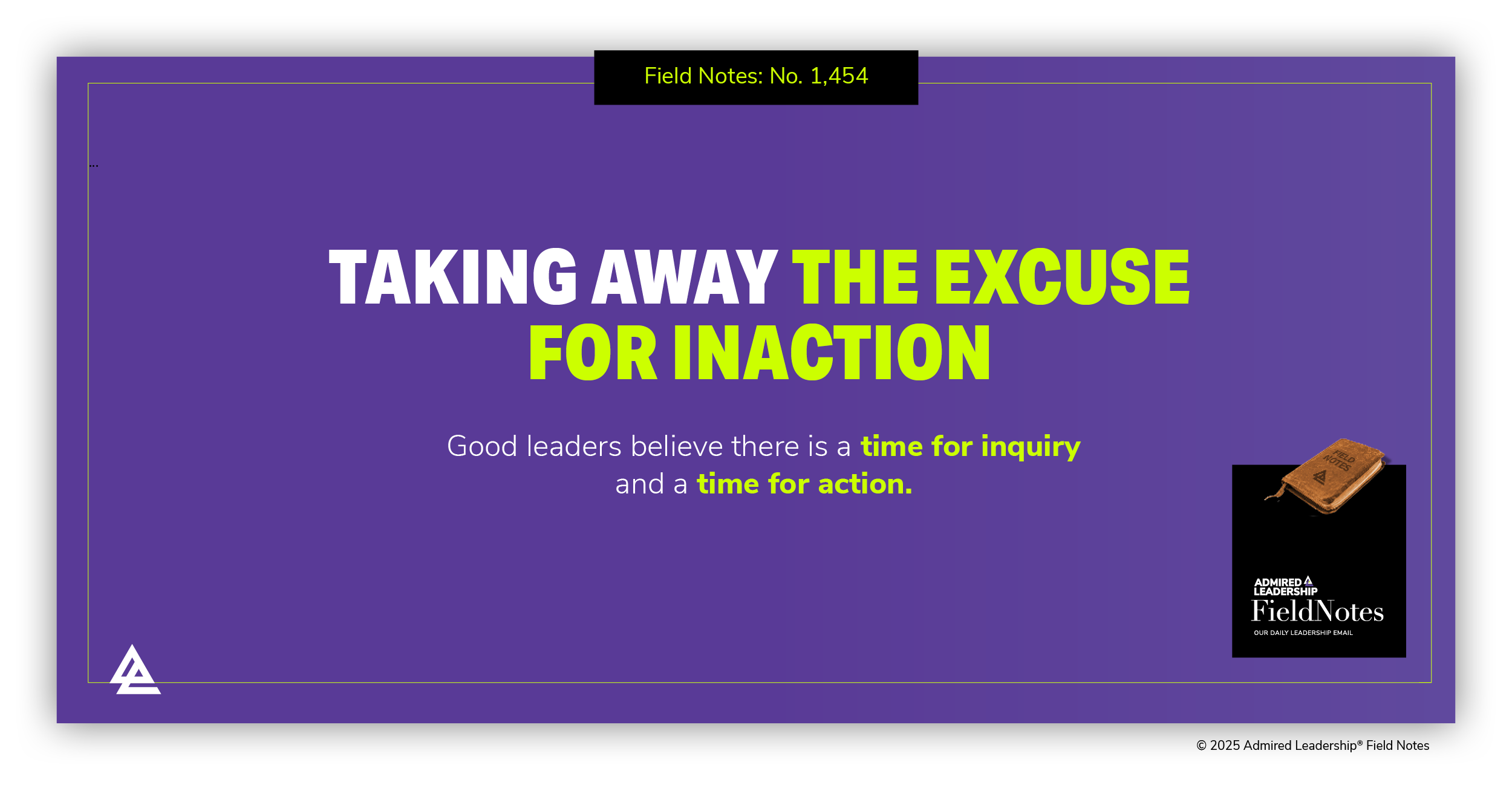 Taking Away the Excuse for Inaction