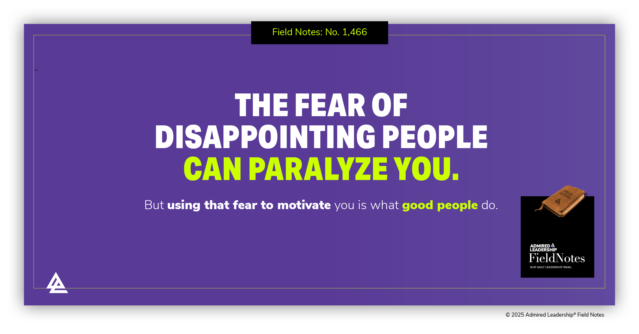 The Fear of Disappointing People Who Believe in You