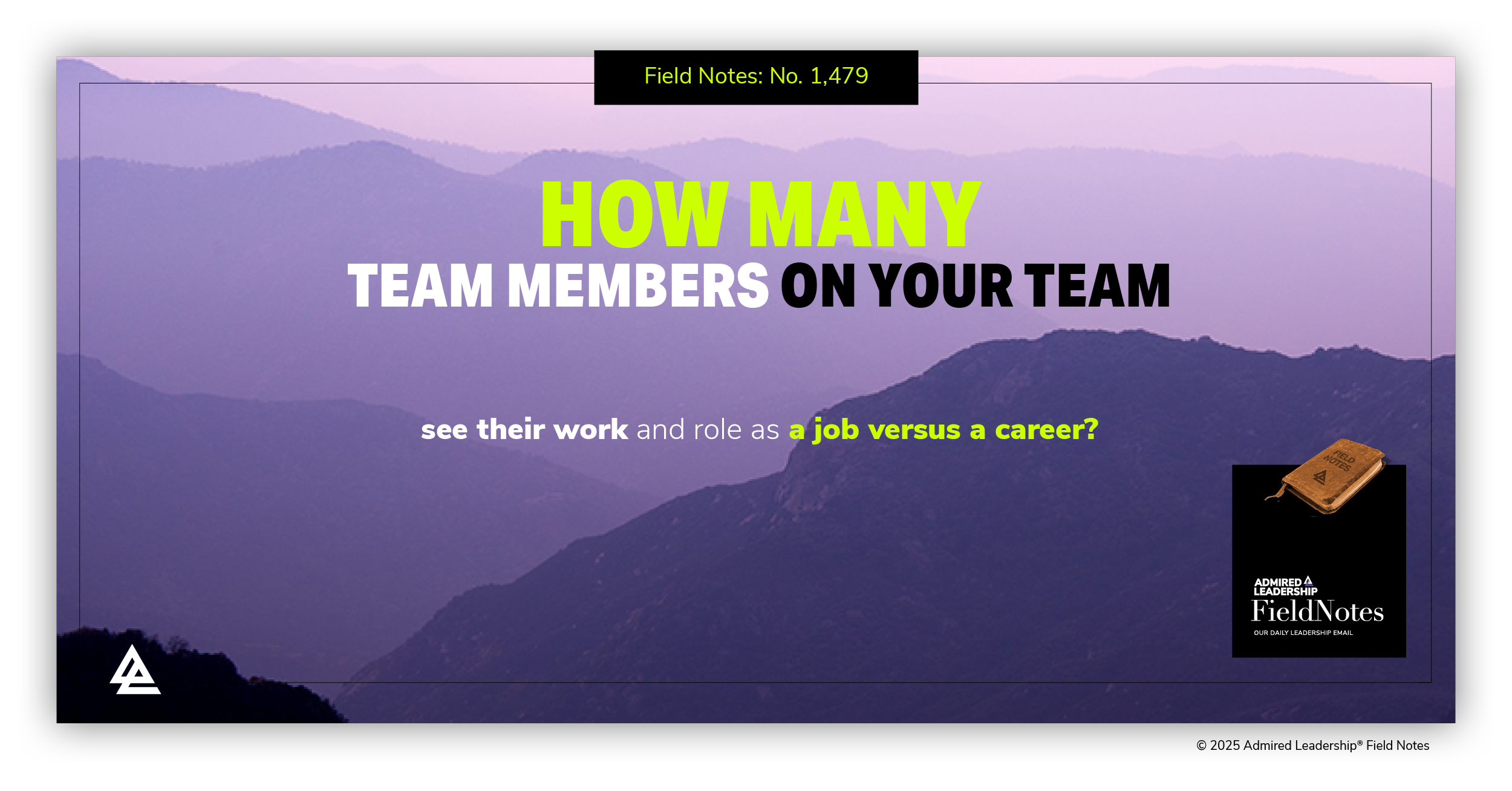 Team Members Who See their Role as Just a Job