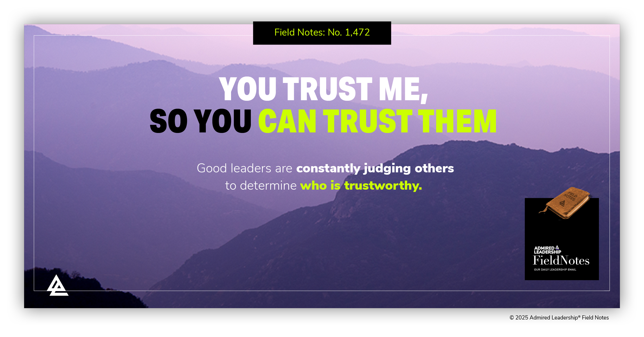 You Trust Me, So You Can Trust Them