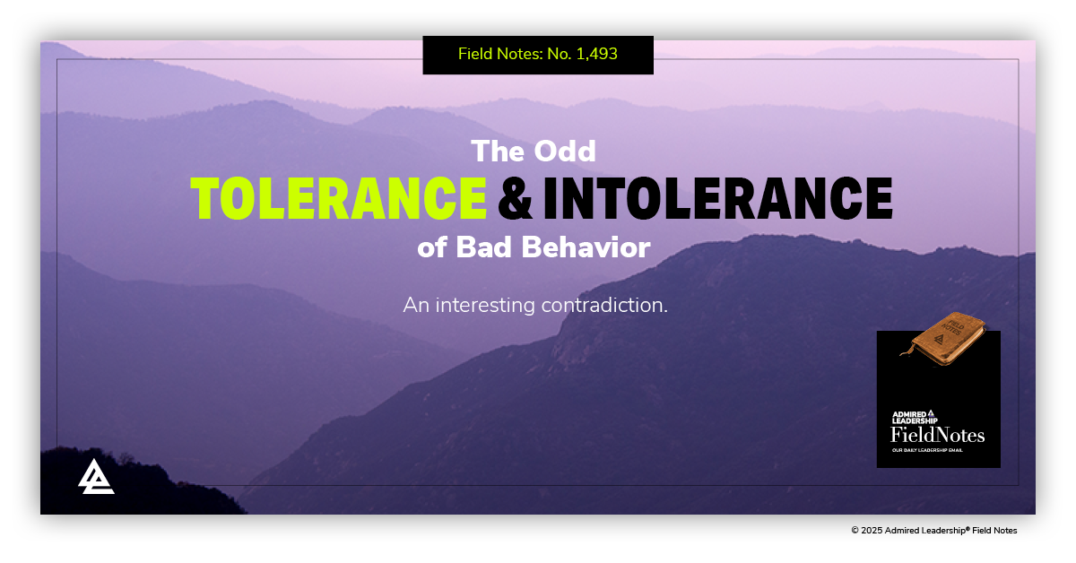 The Odd Tolerance and Intolerance of Bad Behavior