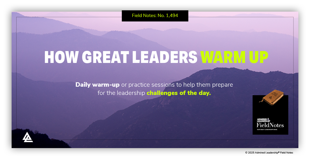 How Great Leaders Warm Up