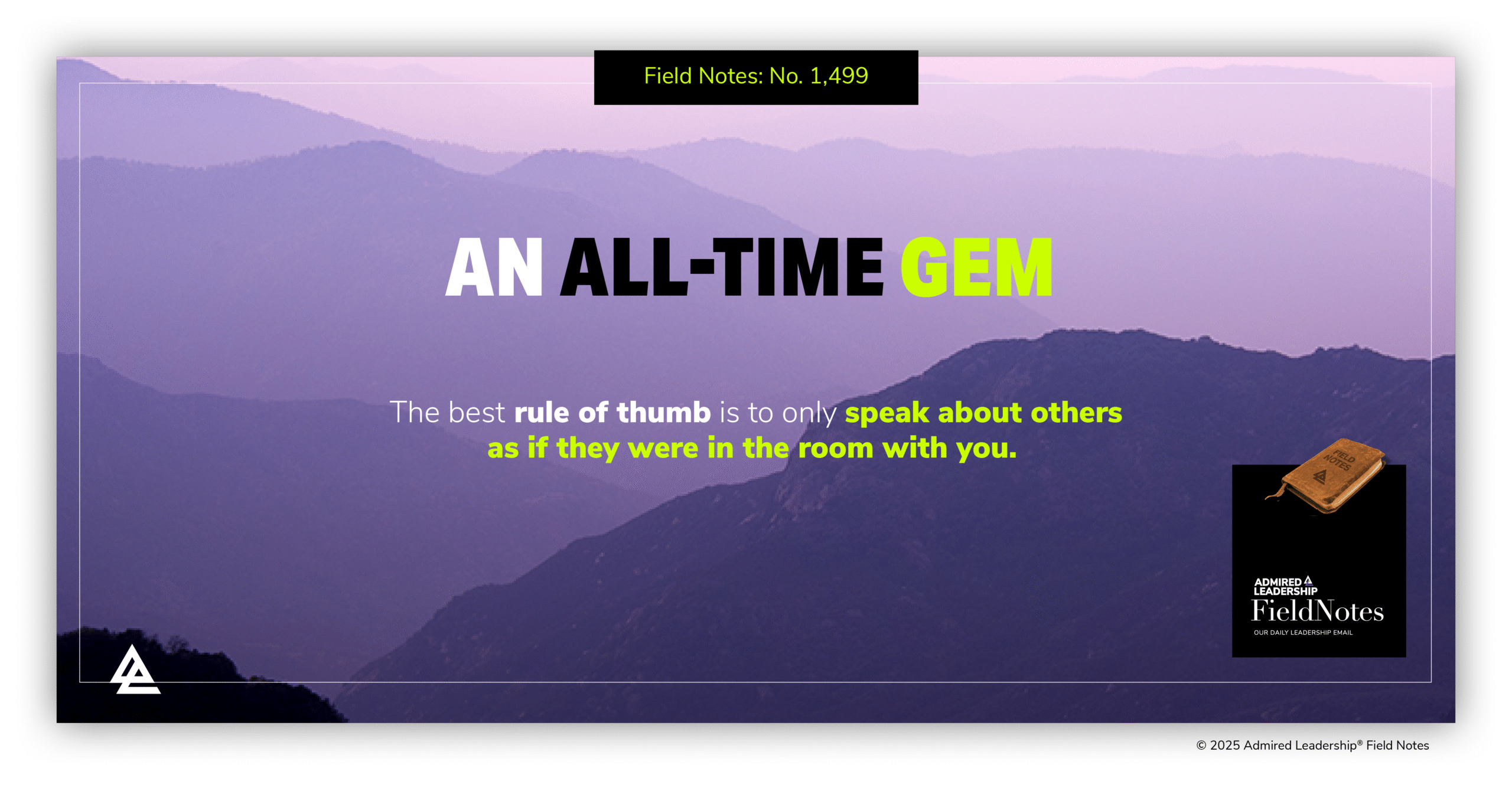 When Asked About a Colleague, Speak as if They Were in the Room