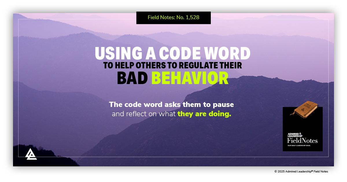 Using a Code Word to Help Others to Regulate Their Bad Behavior