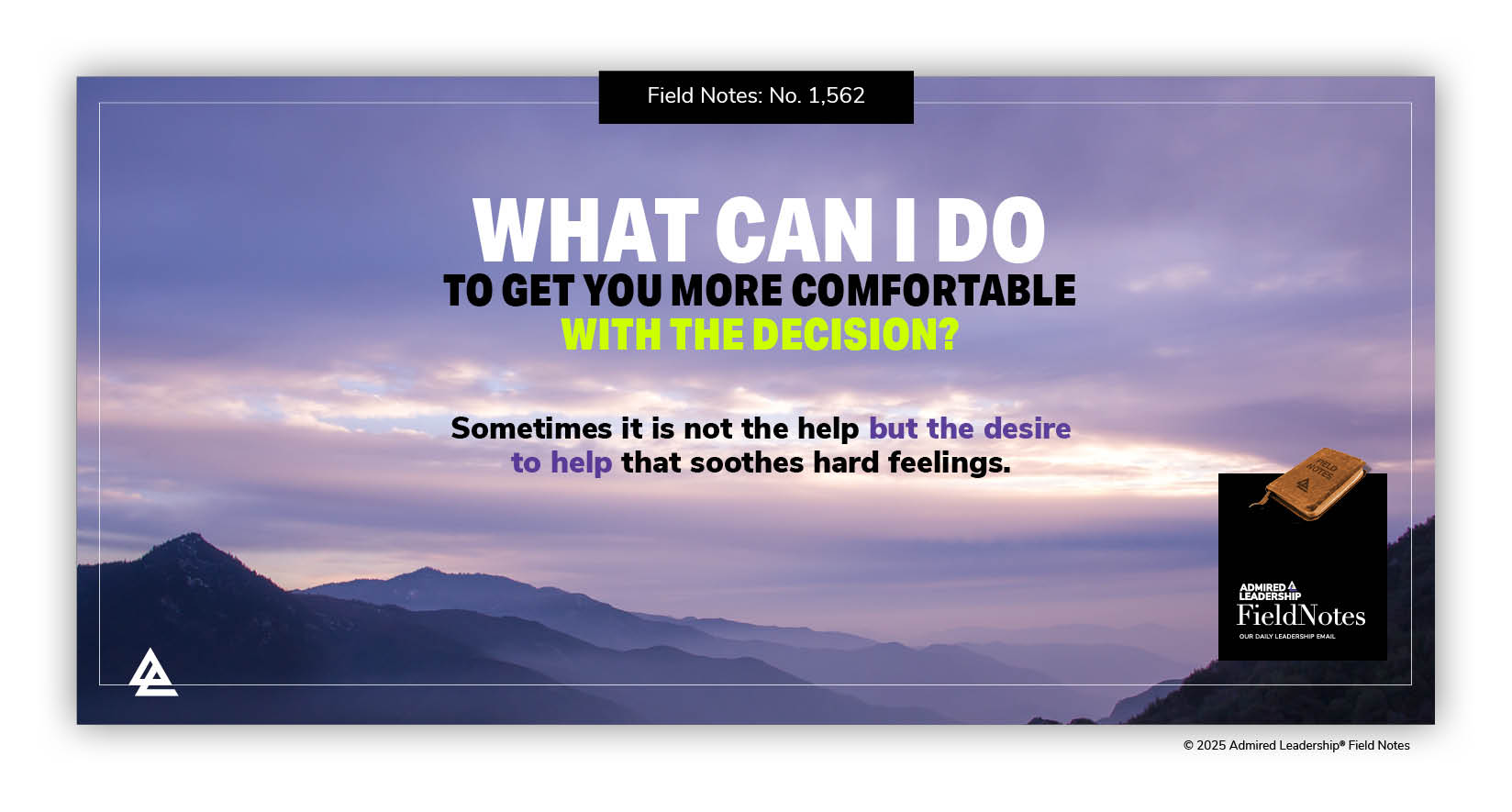 Getting People Comfortable With a Decision They Think is Wrong