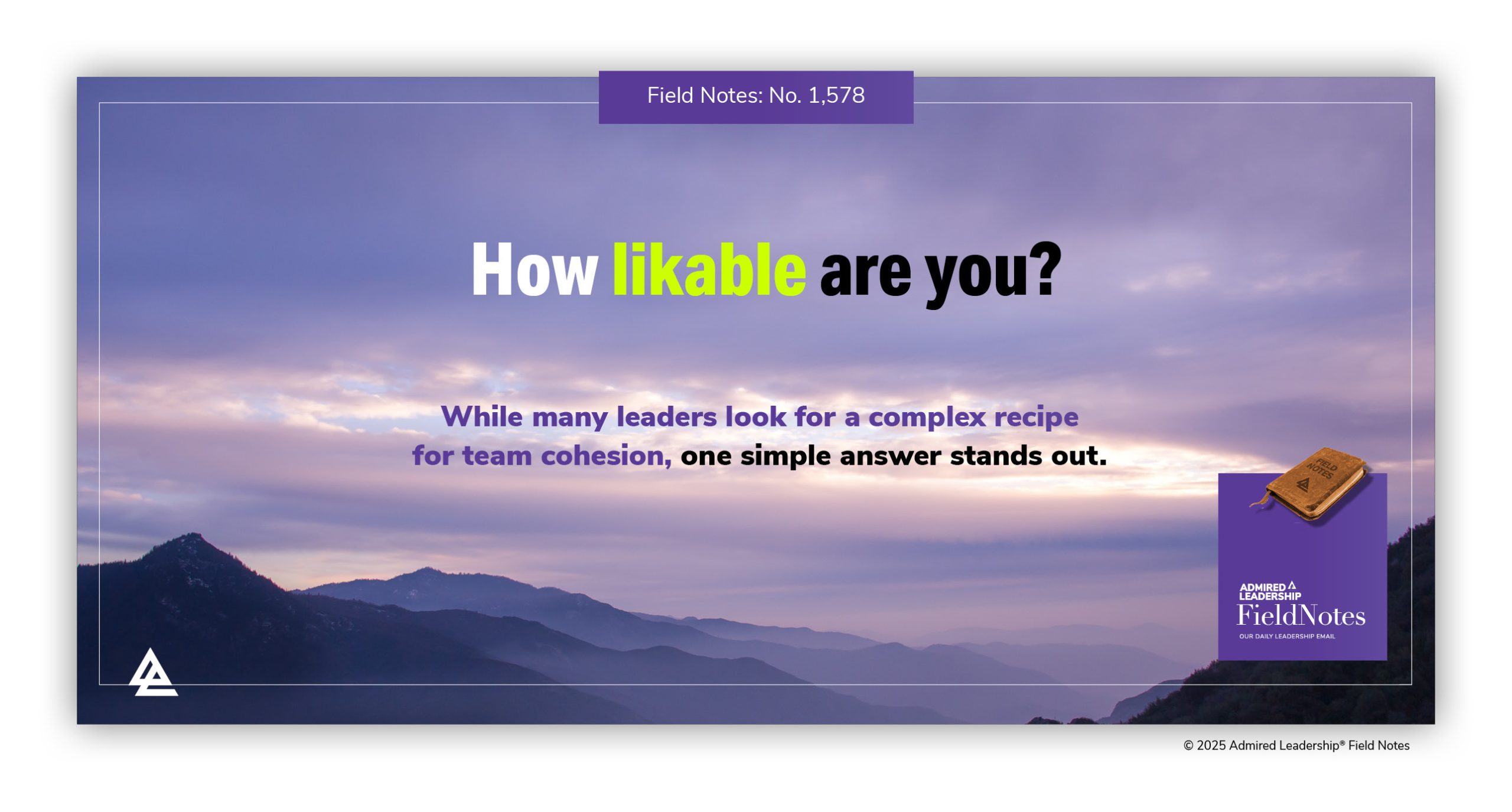 The Reciprocity of Liking and Team Cohesion