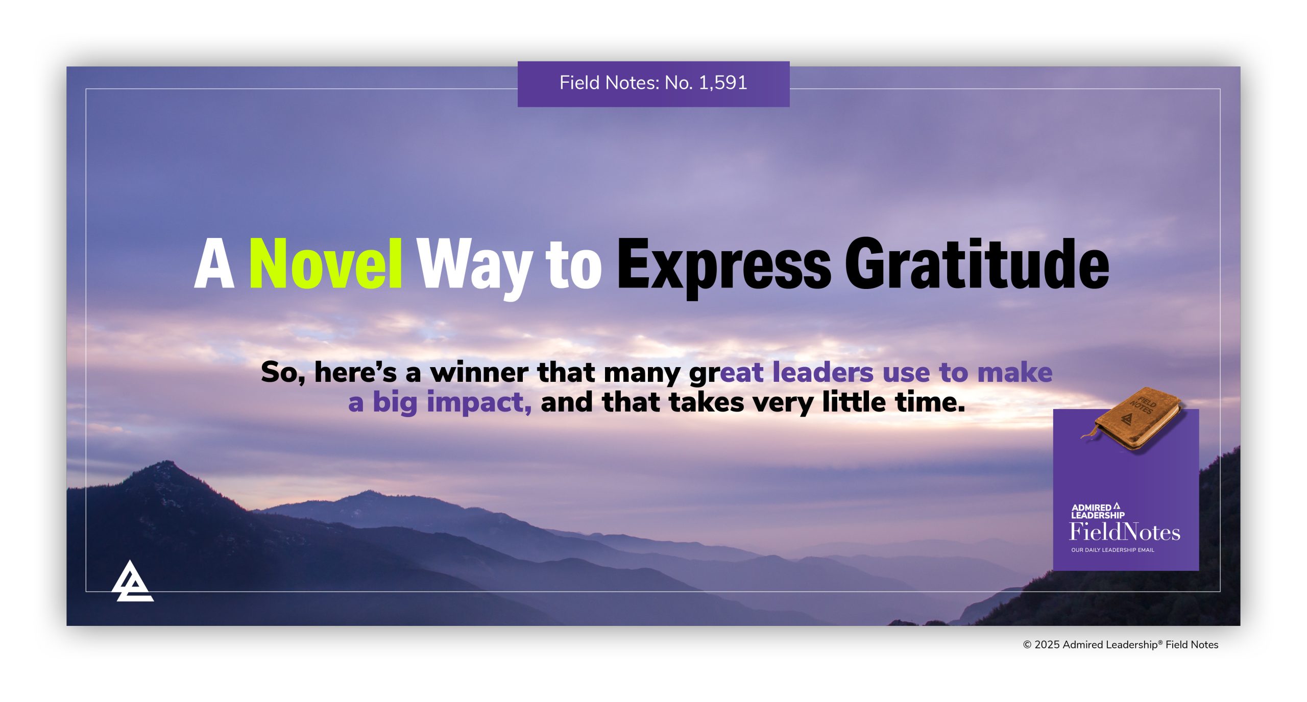 A Novel Way to Express Gratitude