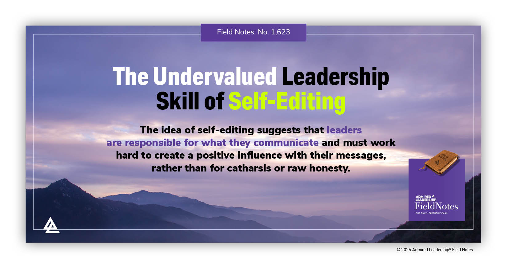 The Undervalued Leadership Skill of Self-Editing