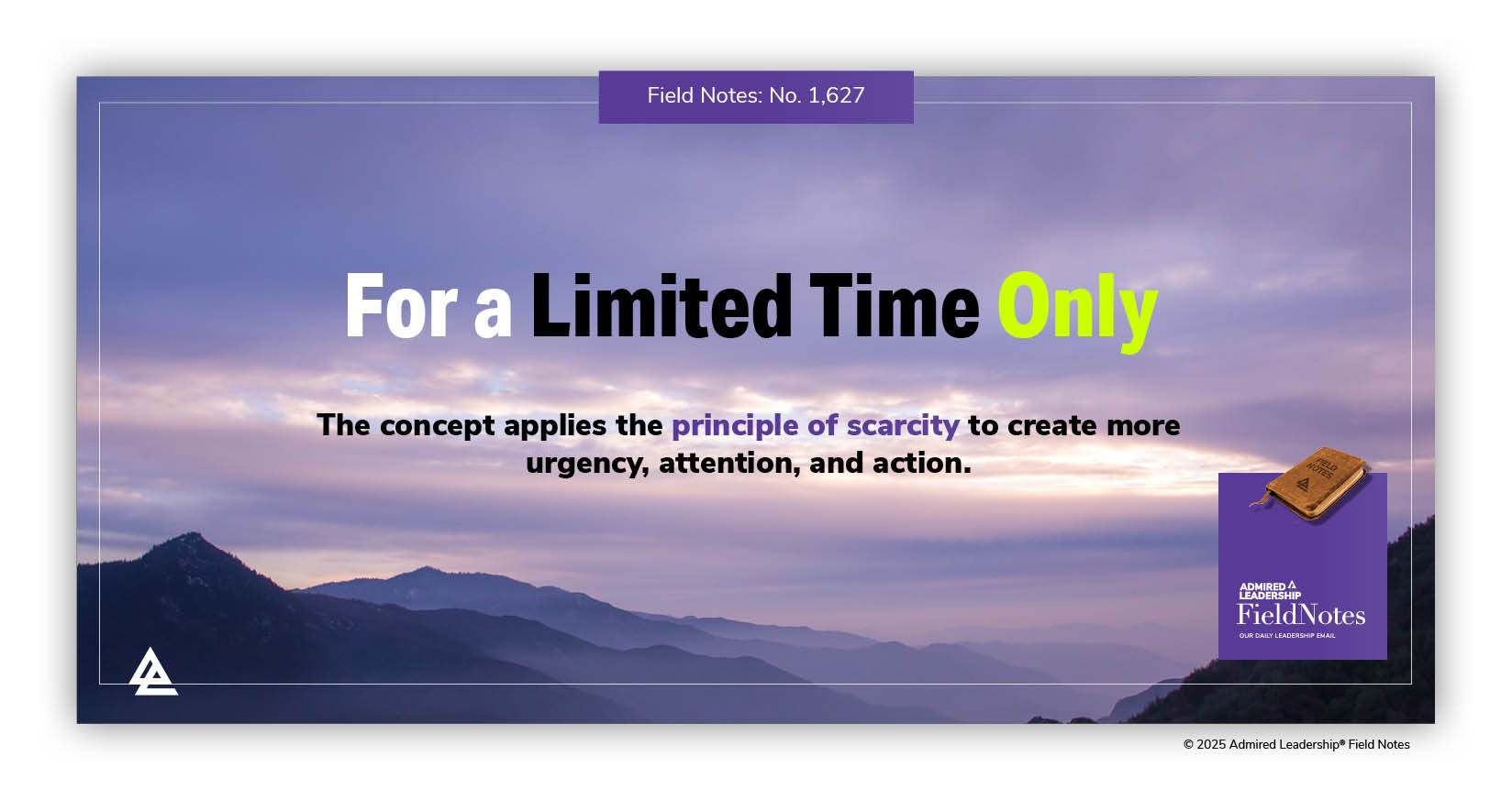 For a Limited Time Only