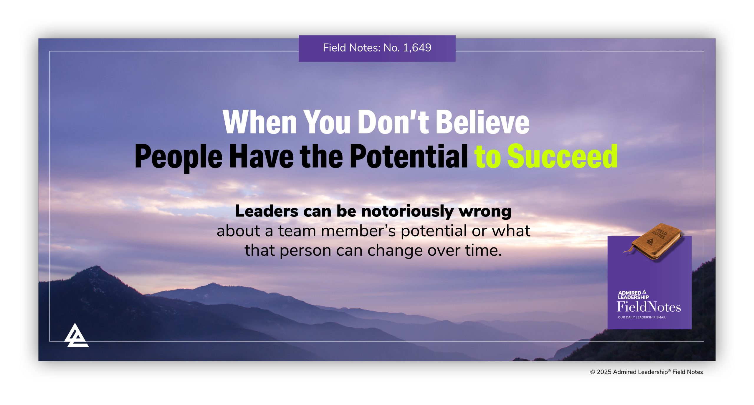 When You Don’t Believe People Have the Potential to Succeed