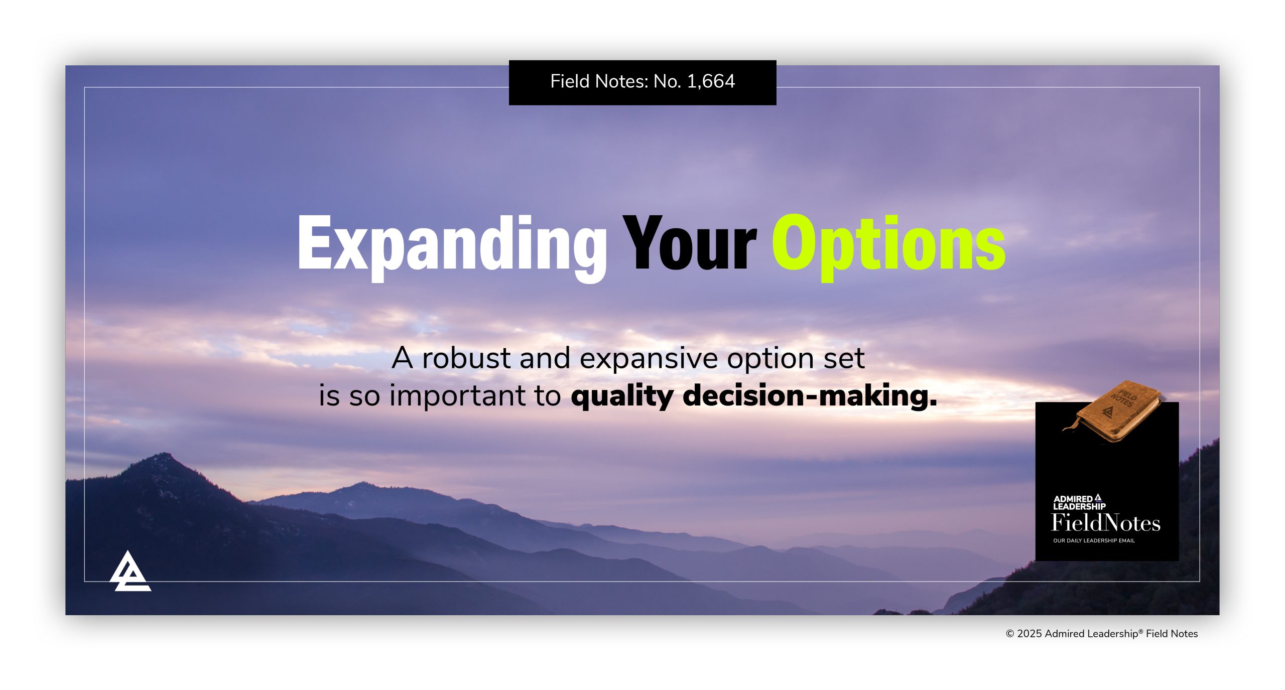 Expanding Your Options