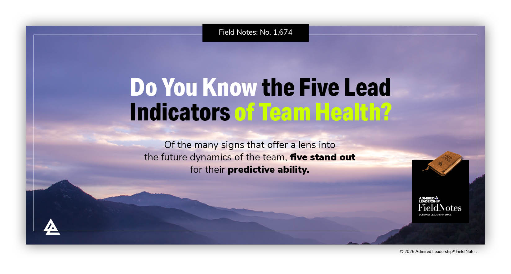 Tune Into the Five Indicators of Team Health
