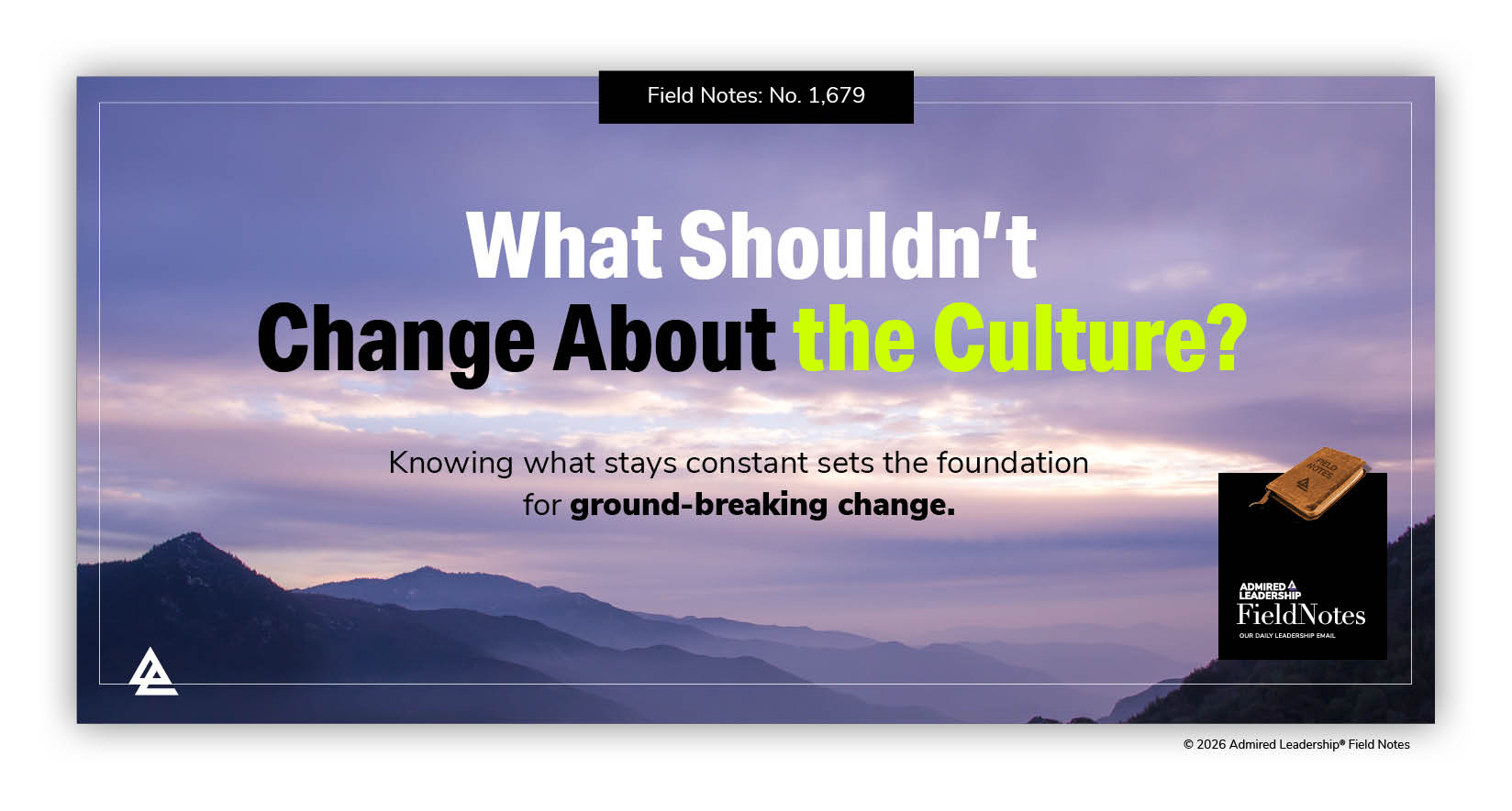 What Shouldn’t Change About the Culture?