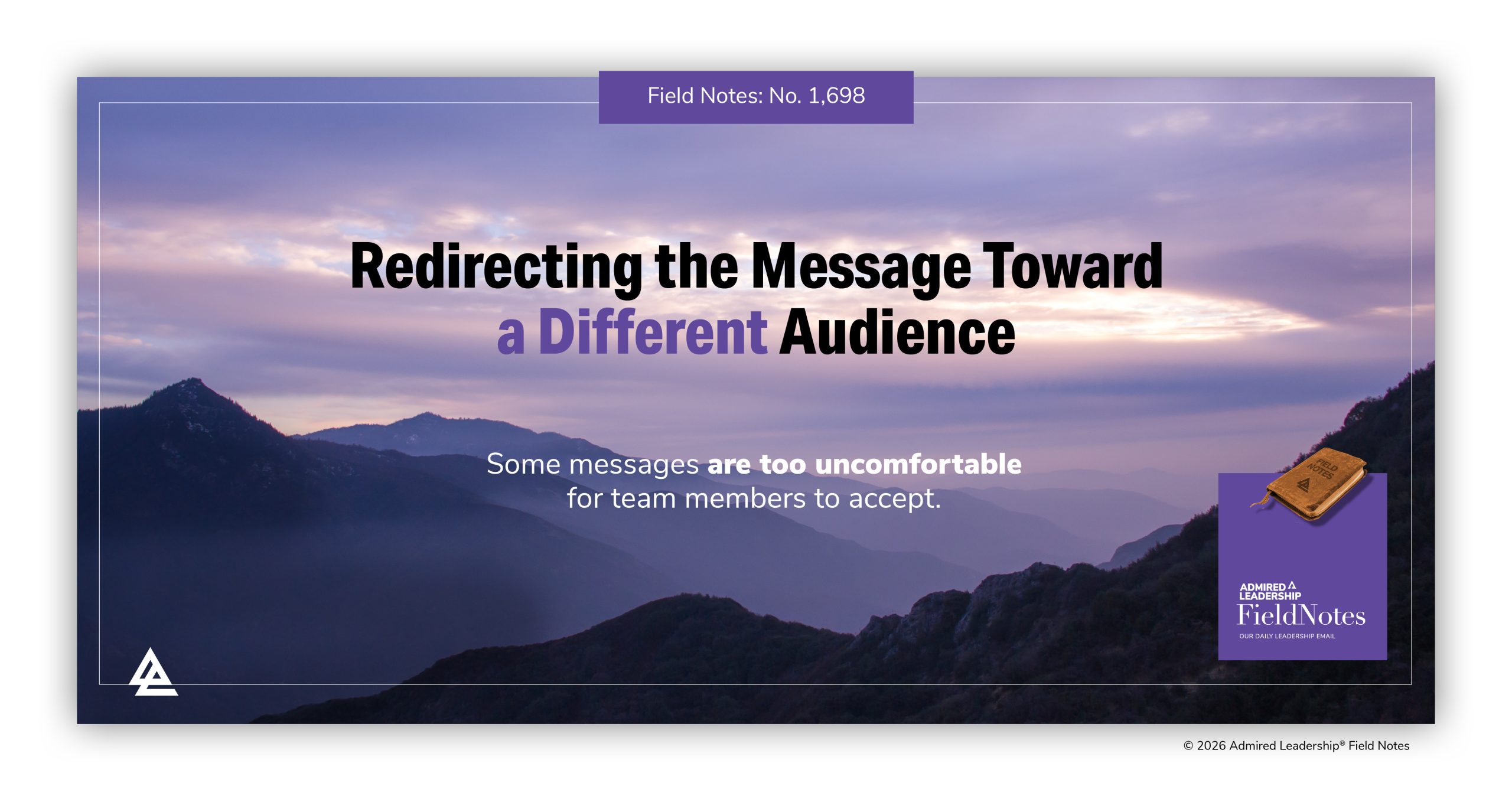 Redirecting the Message Toward a Different Audience