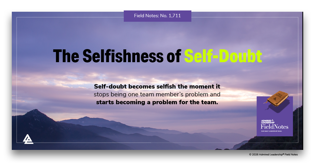 The Selfishness of Self-Doubt