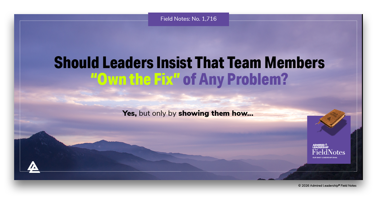 Busy Leaders Insist a Complaint Must Be Followed by a Solution