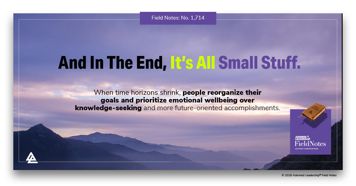 How to Get Better at Not Sweating the Small Stuff